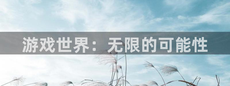 蓝图娱乐官网子图片：游戏世界：无限的可能性